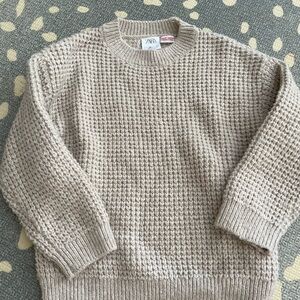 Zara Light Taupe Textured Sweater